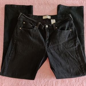 Levi Strauss Black Stretch Bootcut Jeans